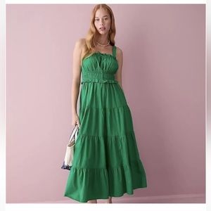 J Crew Kelly Green Sevilla Dress Size Medium